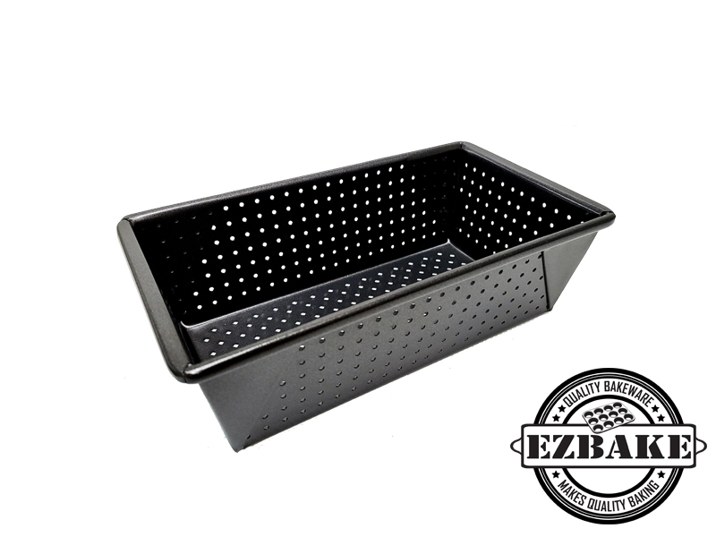 沖孔摺邊長方型烤盤(大) FOLDED LOAF PAN W/ HOLES 23.2 x 13.0 x 7.1 CM